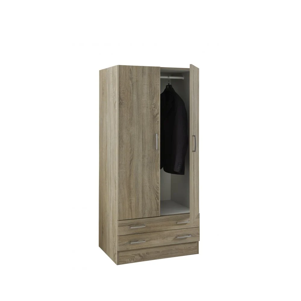 Juego de Machos y Terrajas Armadio due ante e due cassetti modello Facile - Rovere scuro