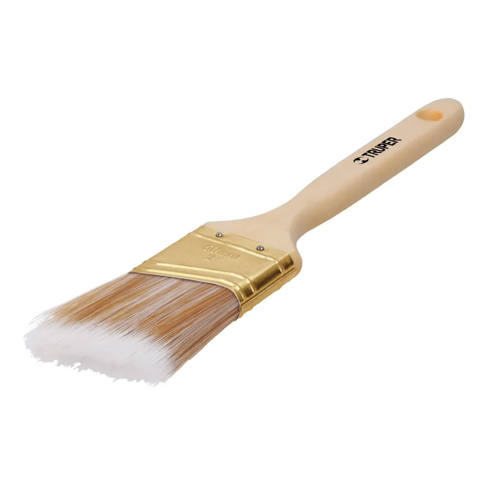 Juego de Machos y Terrajas Brocha cerdas sintéticas, mango madera,corte angular, 2"