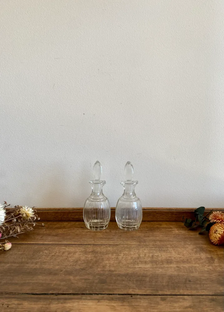 Juego de Machos y Terrajas Duo de flacons en verre travaillé