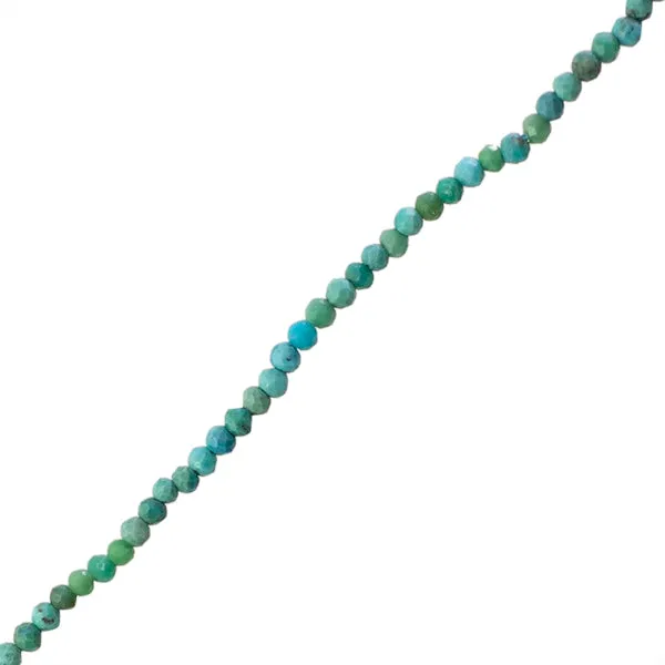 Juego de Machos Turquesa Esfera Facetada 2mm Verde