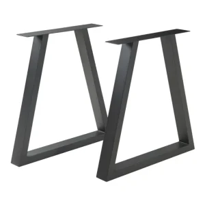 Machos de Rosca Izquierda Set de 2 patas de mesa Greiling 72x70 cm - Negro