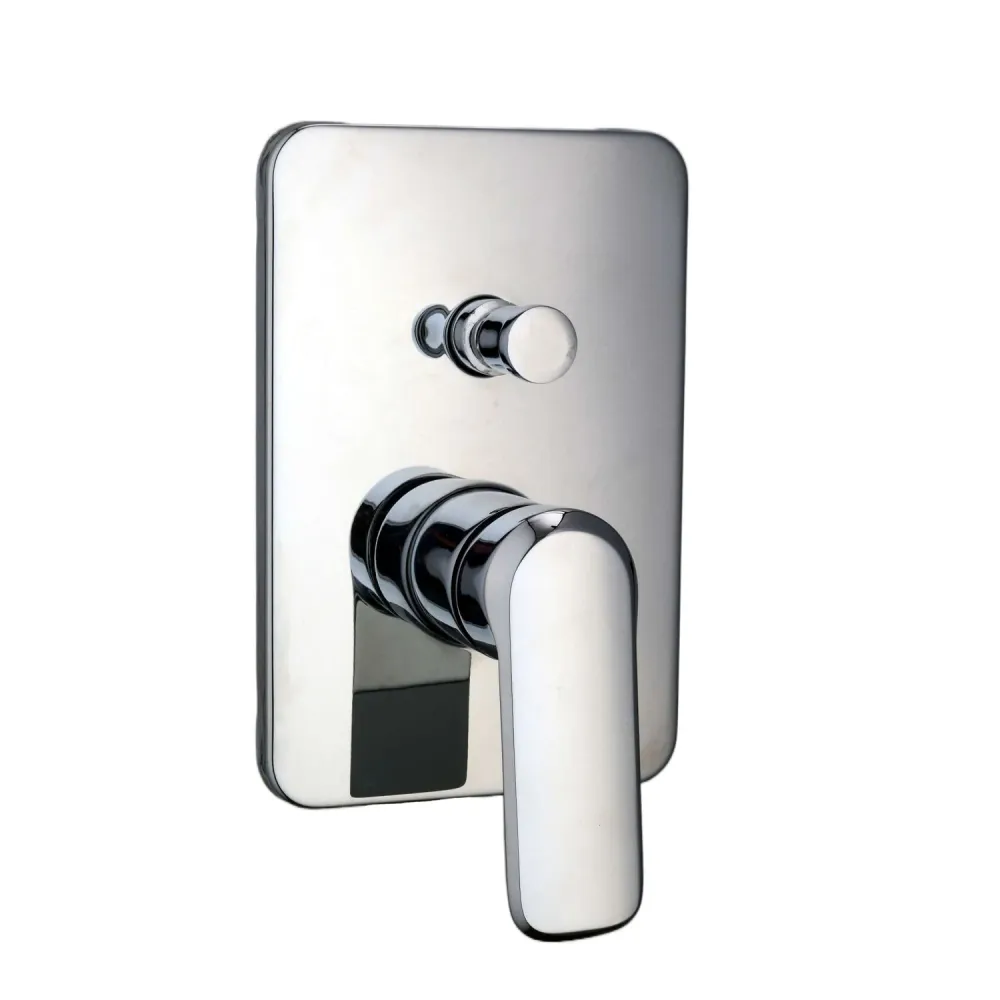 Miscelatore doccia ad incasso due vie quadro Hopper ottone cromato