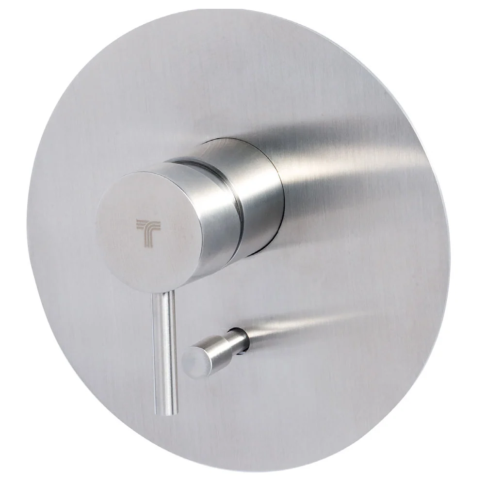 Miscelatore monocomando doccia incasso con deviatore 2 vie acciaio Inox Satinato collezione Nilo di Tubico