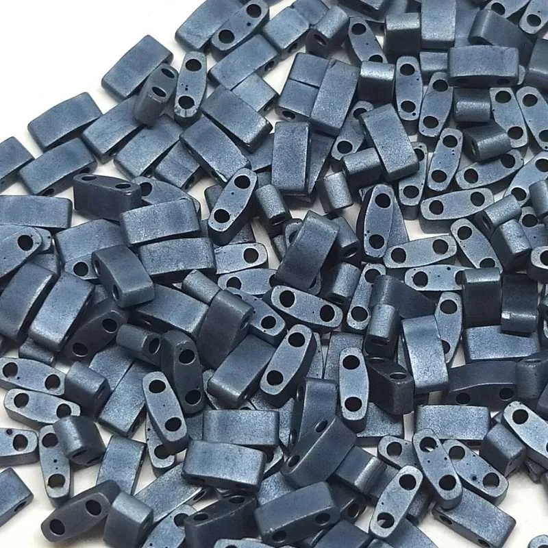 Miyuki Half-Tila - 2,5mm - 2 gr. - Matte ñil Grey