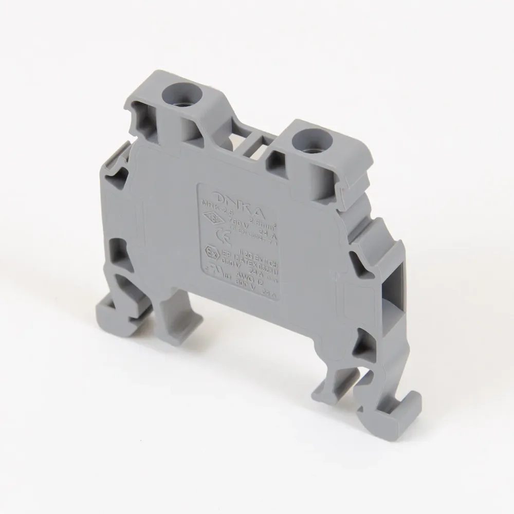 ONKA 2,5mm2 Regleta de bornes para carril DIN 2 hilos gris, 1010012