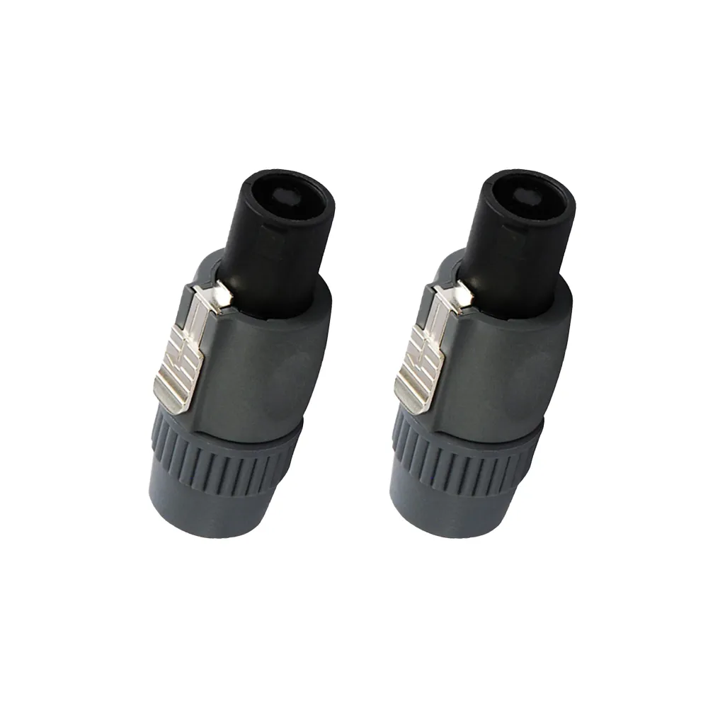 PAQ. 2 PZAS. DE PLUG SPEAKON MACHO 4 POLOS GRIS KAPTON/WICKED PL-356(2)