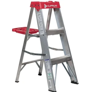 Para Acero Inoxidable 304 Escalera de tijera de aluminio - 2 peldaños