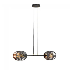 Para Roscas Ciegas Lámpara de techo Bahia (2 luces) Acero Vanguardista