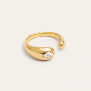 Para Roscas Métricas Finas Anillo Doble Gota Spark Baño Oro