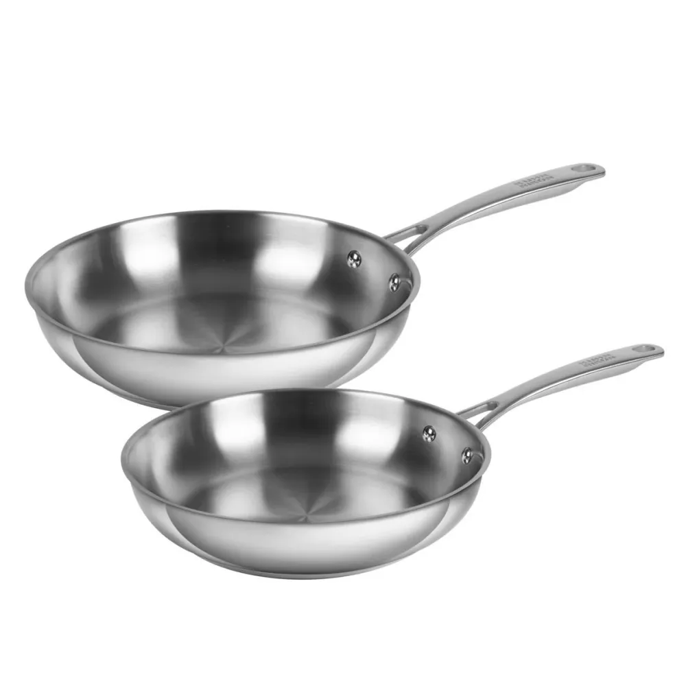 Para Roscas Métricas Finas Kuhn Rikon Allround Set 2 Inox Steel Frying Pans