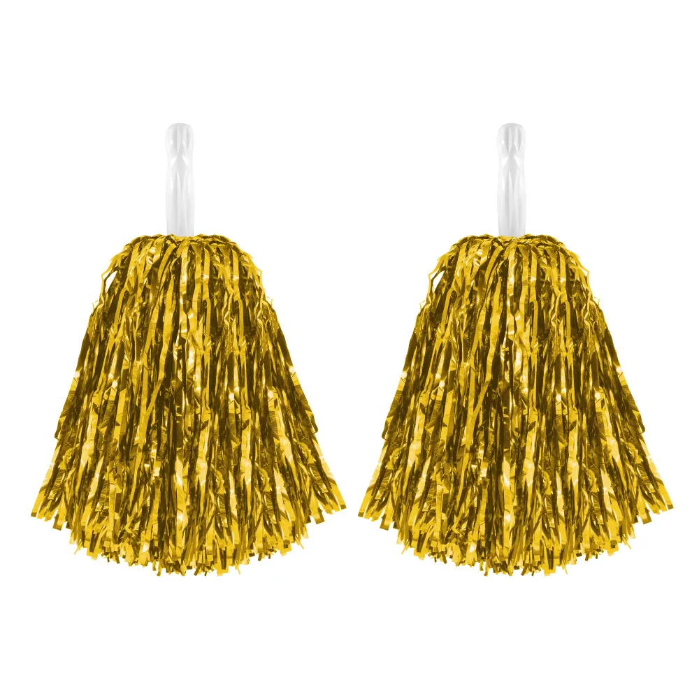 Pompones de animadora dorados, 2 uds.