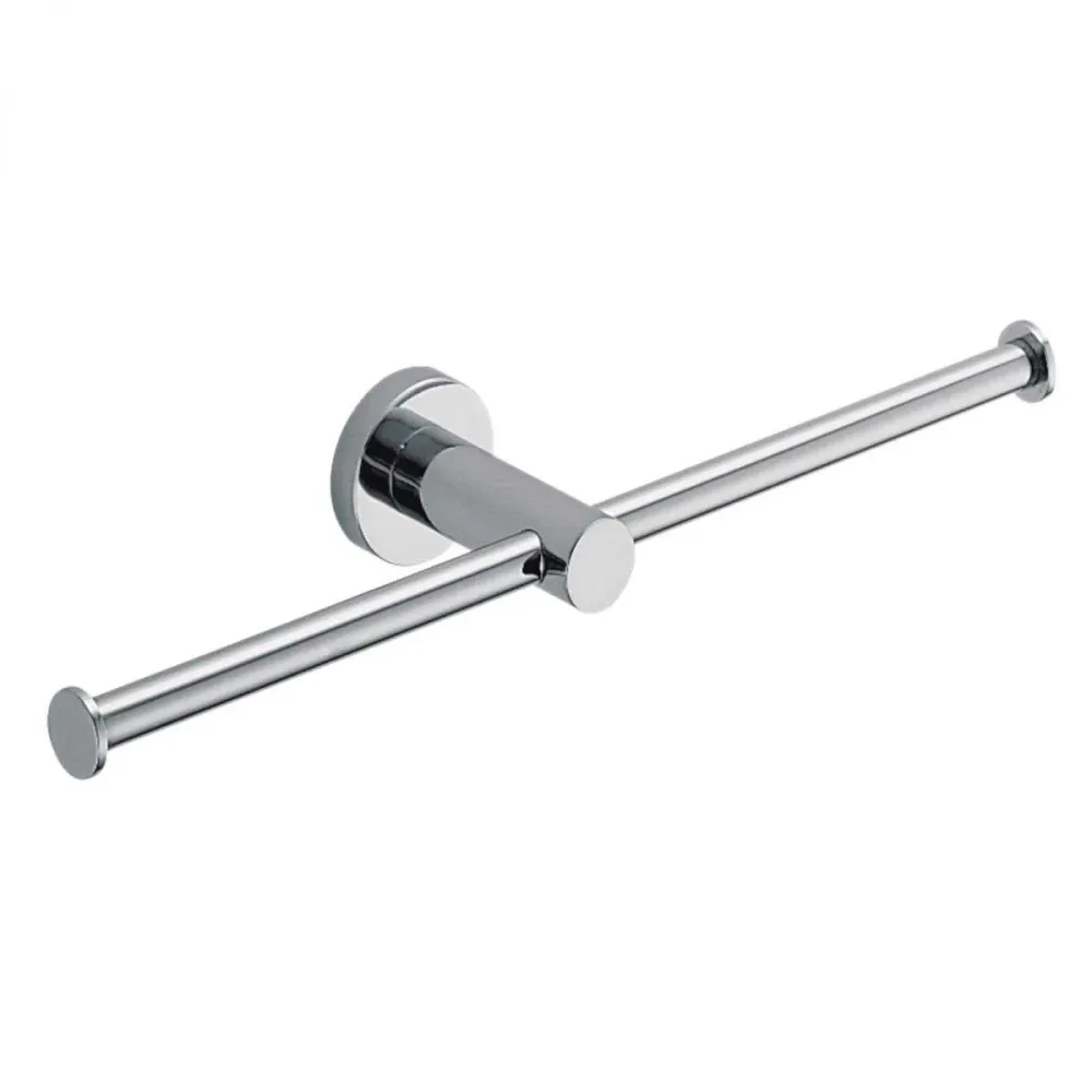 Porta rotolo doppio ottone cromato lucido collezione Plus di Colombo Design