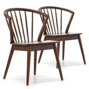 Precisión Industrial Certificada Pack 2 sillas Mura Color Roble, Madera Maciza, 55 cm (Largo) 58,5 cm (Profundo) 84 cm esb...