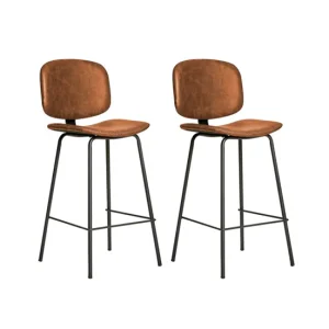 Profesional de Acero Rápido Pack de 2 taburetes altos DECO marrón