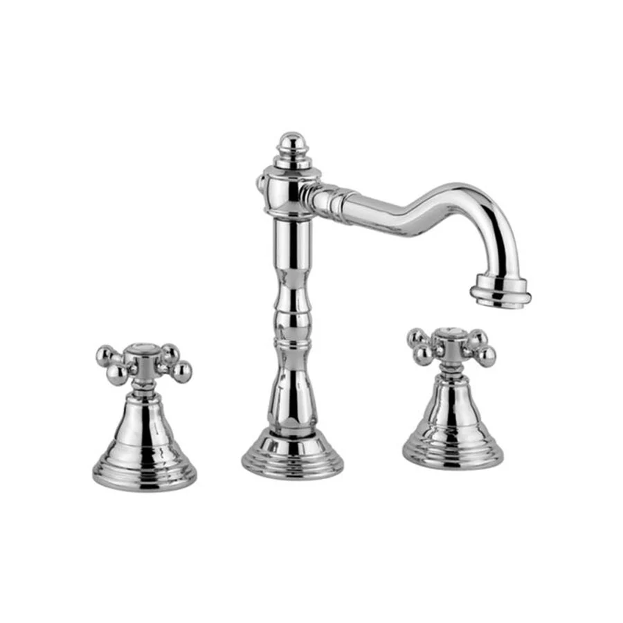Rubinetto lavabo 2 manopole paffoni belinda con canna di erogazione de Acero con Vanadio