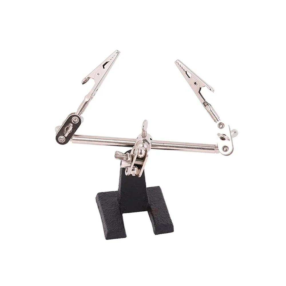 Support Soudure Main Libre Orientable - 2 Pinces Crocodile con Tratamiento Antidesgaste