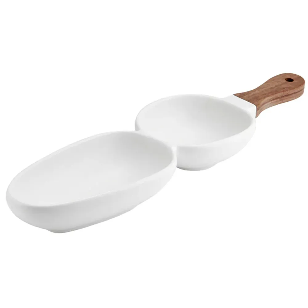 Two-Bowl Snack Table Biológico Serve Ladelle