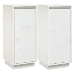 vidaXL Aparador 2 uds madera maciza de pino gris 31,5x34x75 cm