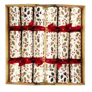 Coffret 6 Crackers gourmands - feuilles de houx Juego Completo M4-M12