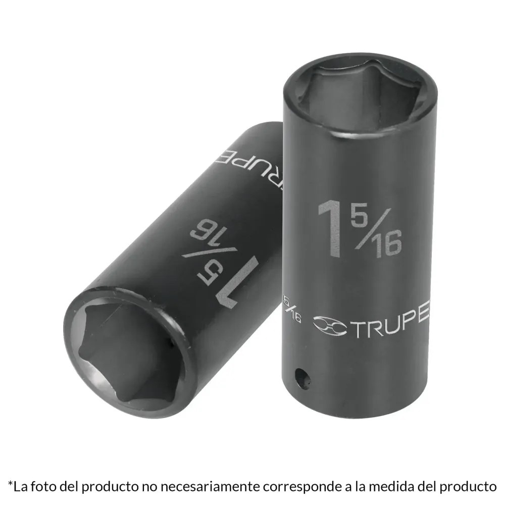 Dado impacto, duradero, 6 puntas, cuadro 3/4' de 1-1/2' de Acero con Vanadio