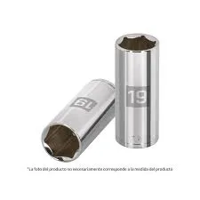 DADO TUBULAR HEXAGONAL 3/8"x 6MM "TRUPER" con Tratamiento Antidesgaste
