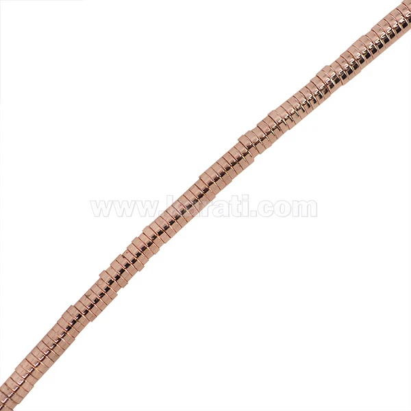 Hematita Róndela 2x6mm Rosa para Taller de Mantenimiento