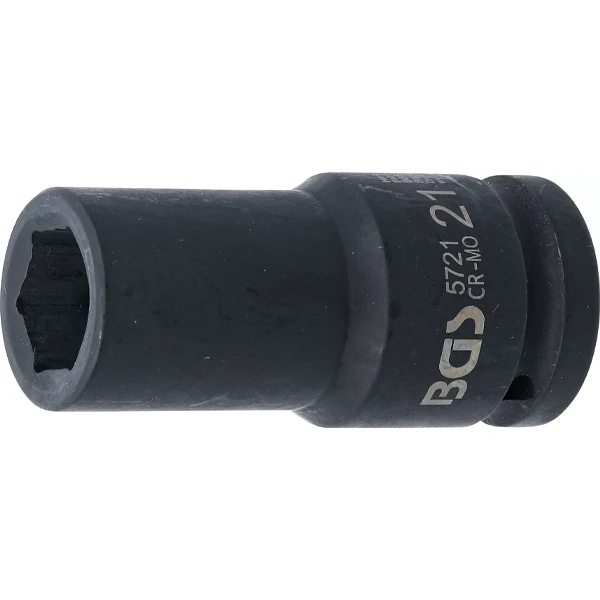 HSS-G con Ranuras LLAVE DE VASO DE IMPACTO LARGA HEXAGONAL | 3/4" | 21 MM