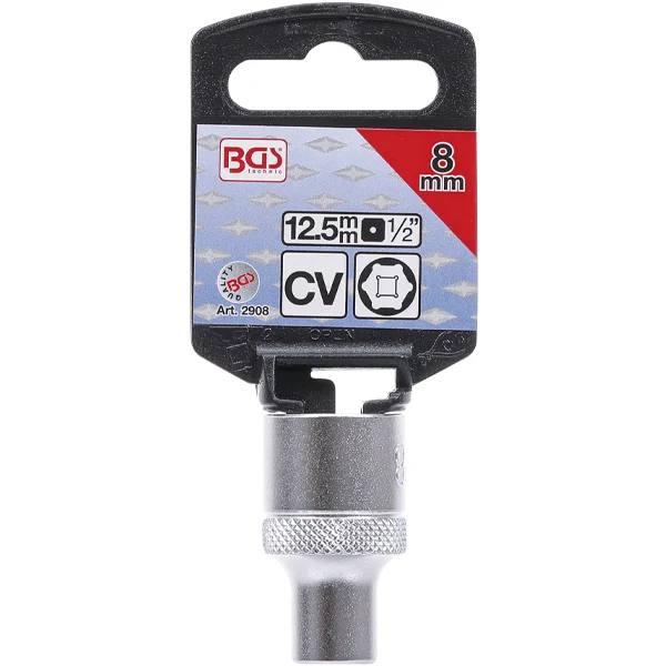 LLAVE DE VASO HEXAGONAL | 1/2" | 8 MM con 3 Machos por Juego