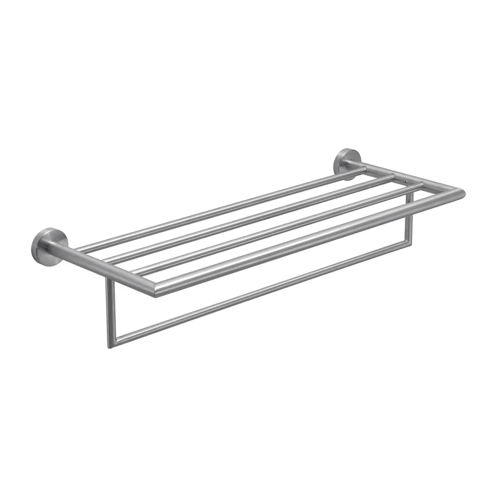 Mensola porta asciugamani L. 63 cm Acciaio Inox AISI 304 Gedy serie Project - Spazzolato