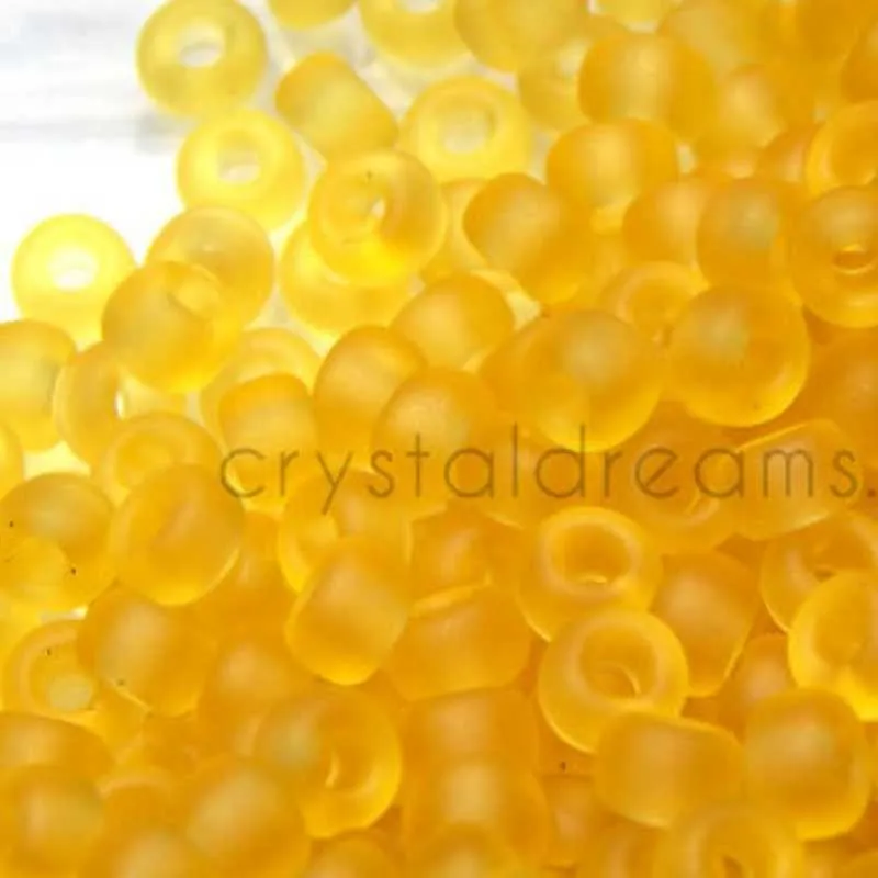 6/0 MIYUKI - rocalla - Mate Trasparent Light Topaz - 1gr. con Aceite Cortante