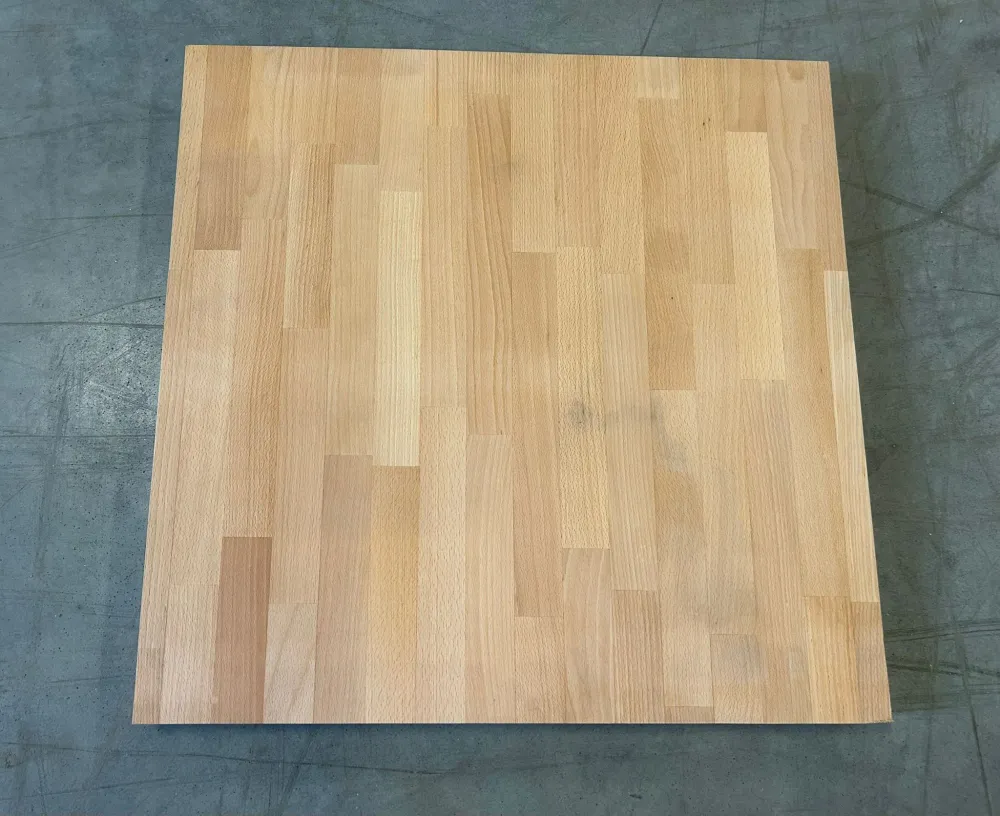Plan de travail Hévé - lamellé collé abouté - 630 x 630 x 36 mm de Acero con Vanadio