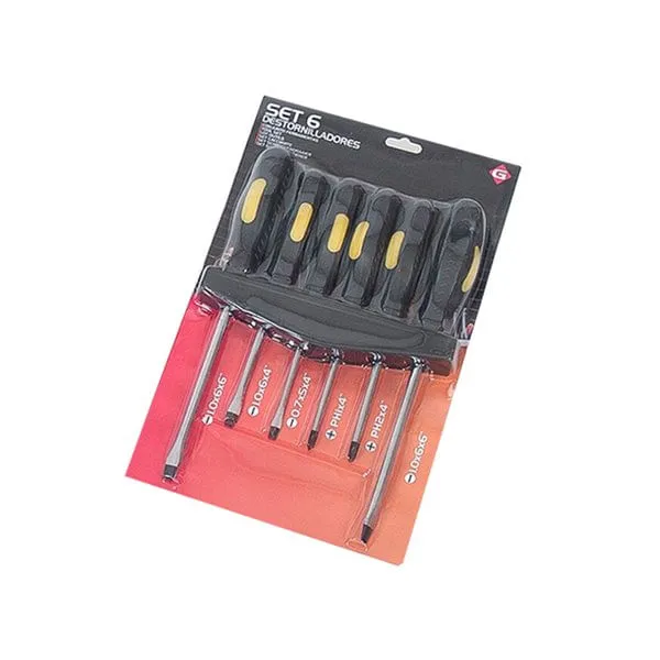 Set de 6 destornilladores multiusos M6 x 1.0 | Rosca Métrica