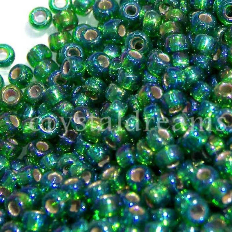 8/0 MIYUKI - rocalla - Silver Lined Esmeralda AB - 1gr.