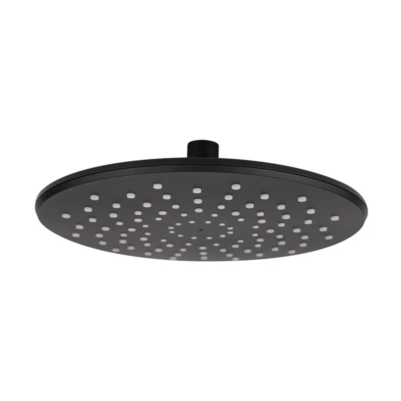 Regadera ecológica redonda de 9" Dica 4541rts.2 negro mate