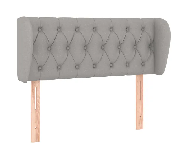 Macho de Acero Rápido vidaXL Cabecero de tela gris taupe 103x23x78/88 cm