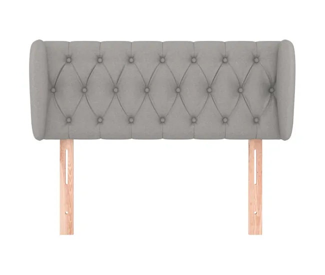 Macho de Acero Rápido vidaXL Cabecero de tela gris taupe 103x23x78/88 cm