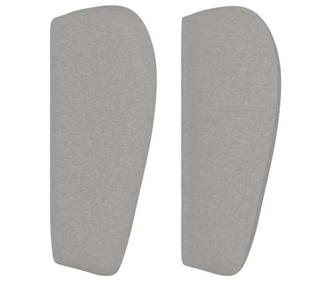 Macho de Acero Rápido vidaXL Cabecero de tela gris taupe 103x23x78/88 cm
