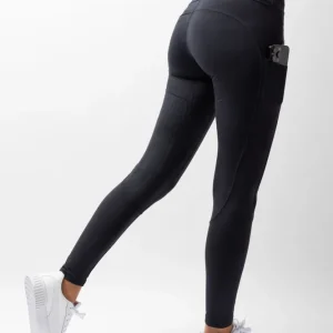 Mallas con Cintura Alta y Asiento Entero de Silicona Lara Dark Navy/White 42