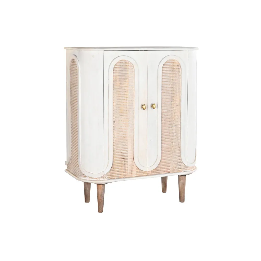 APARADOR MANGO ACERO 92X40X113 BLANCO