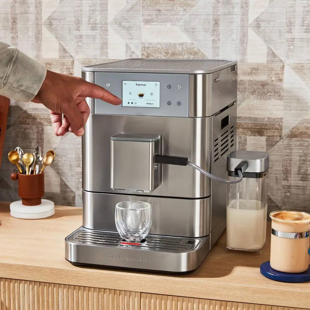 Máquina de Café de Filtro KitchenAid KF7 Fully Programado Espresso Machine Milk Container