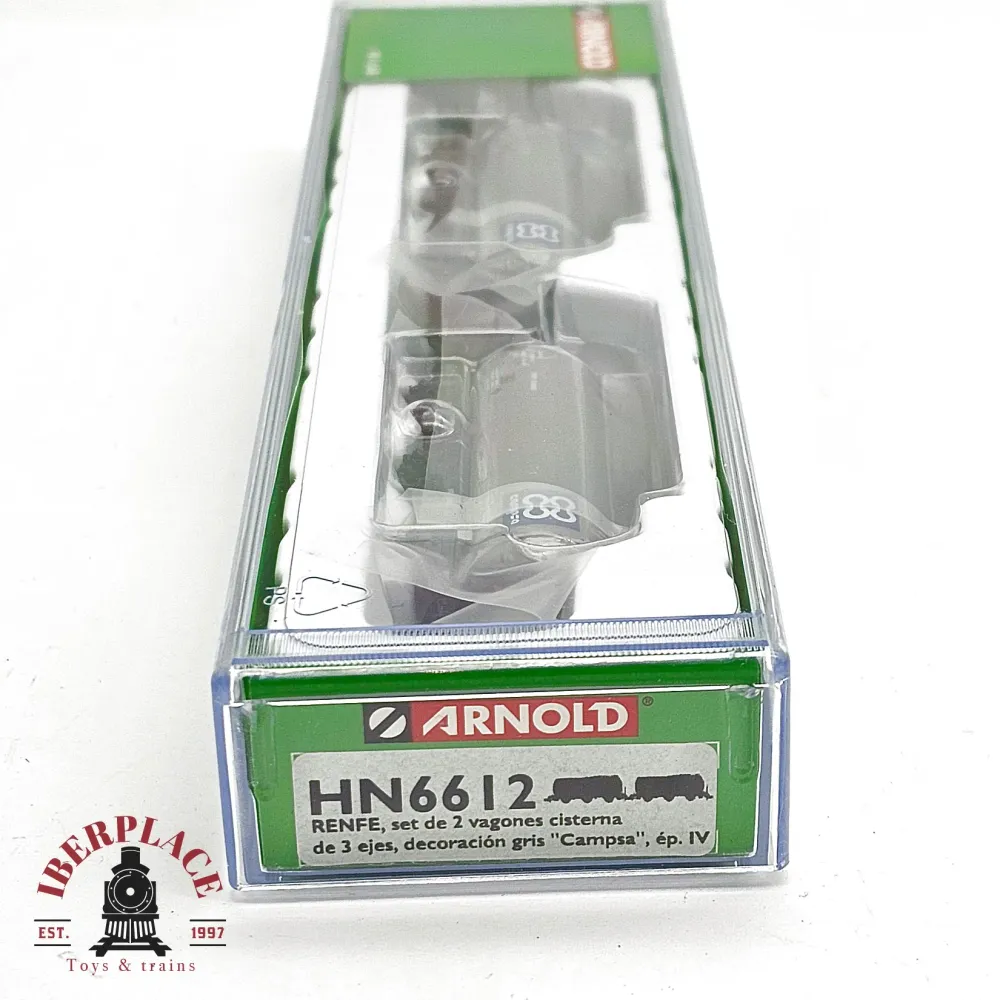 🧨 Liquidación – Arnold HN6612 Pack RENFE 2 Cisterna de 3 Ejes – CAMPSA Logo Azul – Época IV 1:160 escala N