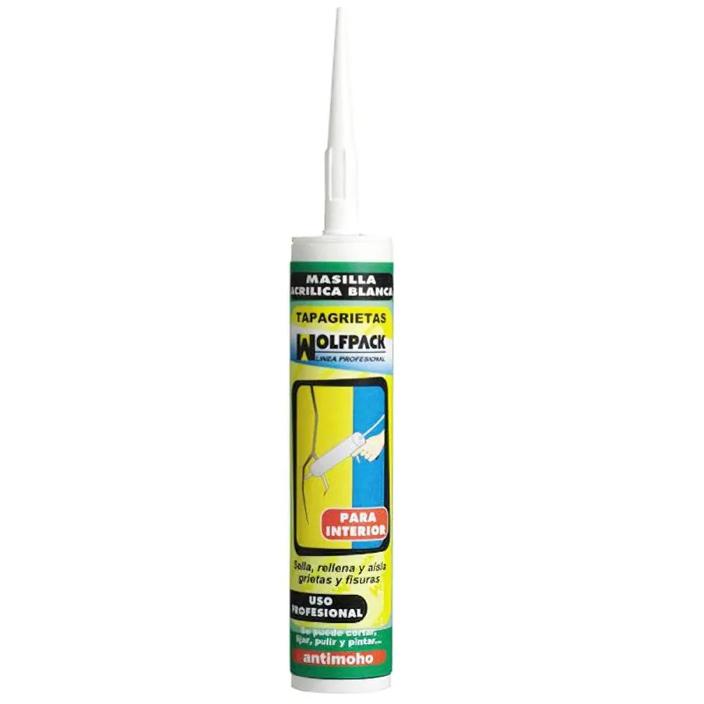 Masilla Acrilica Blanca Lijable y Pintable