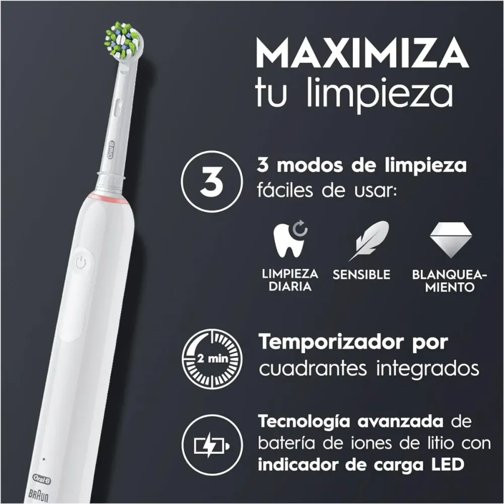 Cepillo de dientes eléctrico Oral-B Pro Series 3 2 cabezales blanco