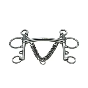 Barra de Acero al Carbono Pelham Embocadura Mullen, curvado Acero inoxidable No Color 125 mm