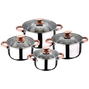 Bateria 8Pc Acero Inoxidable Apta Para Inducción Colección San Ignacio Distinguido - Nona