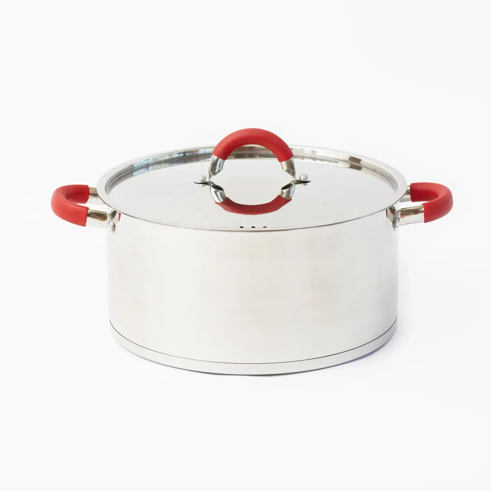 Olla Bolton de Acero Inoxidable 6 Litros con Tapa Revestida en Silicona