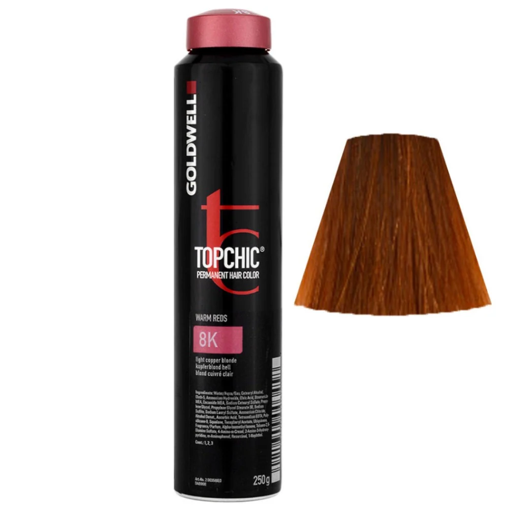 Goldwell - Topchic 8K Rubio Cobre Nítido 250 ml