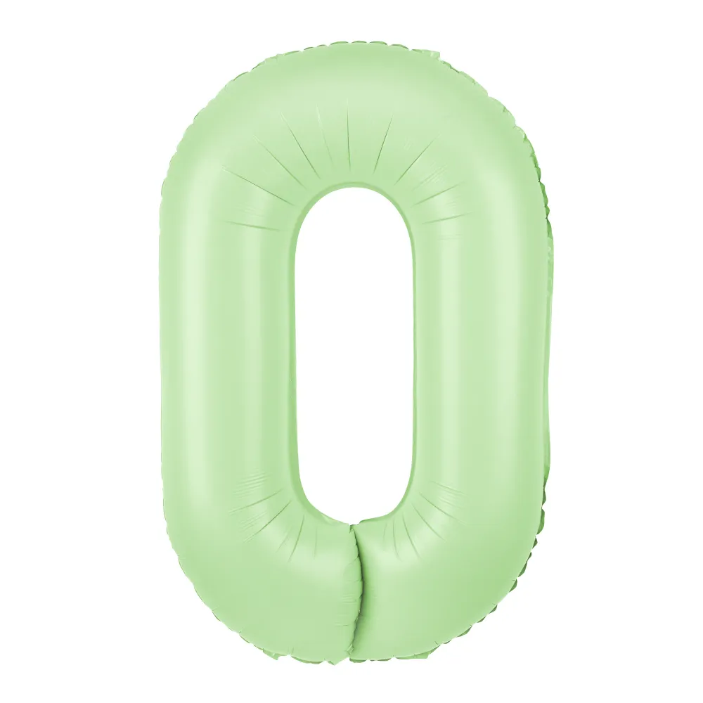Corcho en Granulado Globo de aluminio número 0, pistacho mate, 100 cm