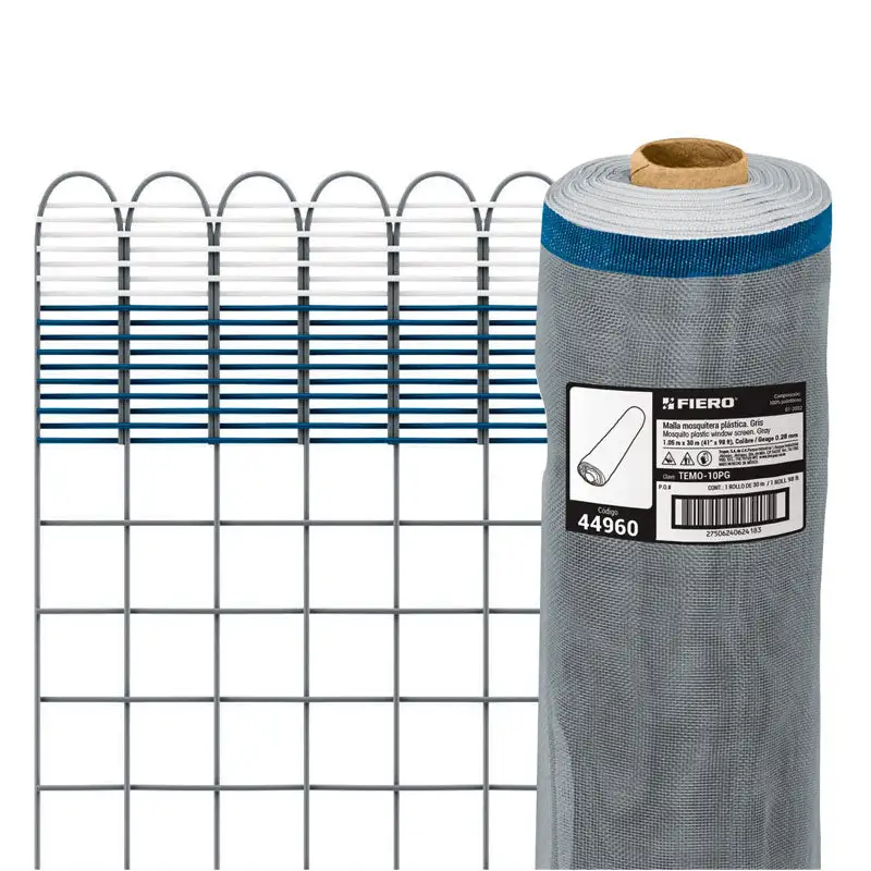Rollo de 30 m x 1.05 M de malla mosquitera plástica gris de Portugal