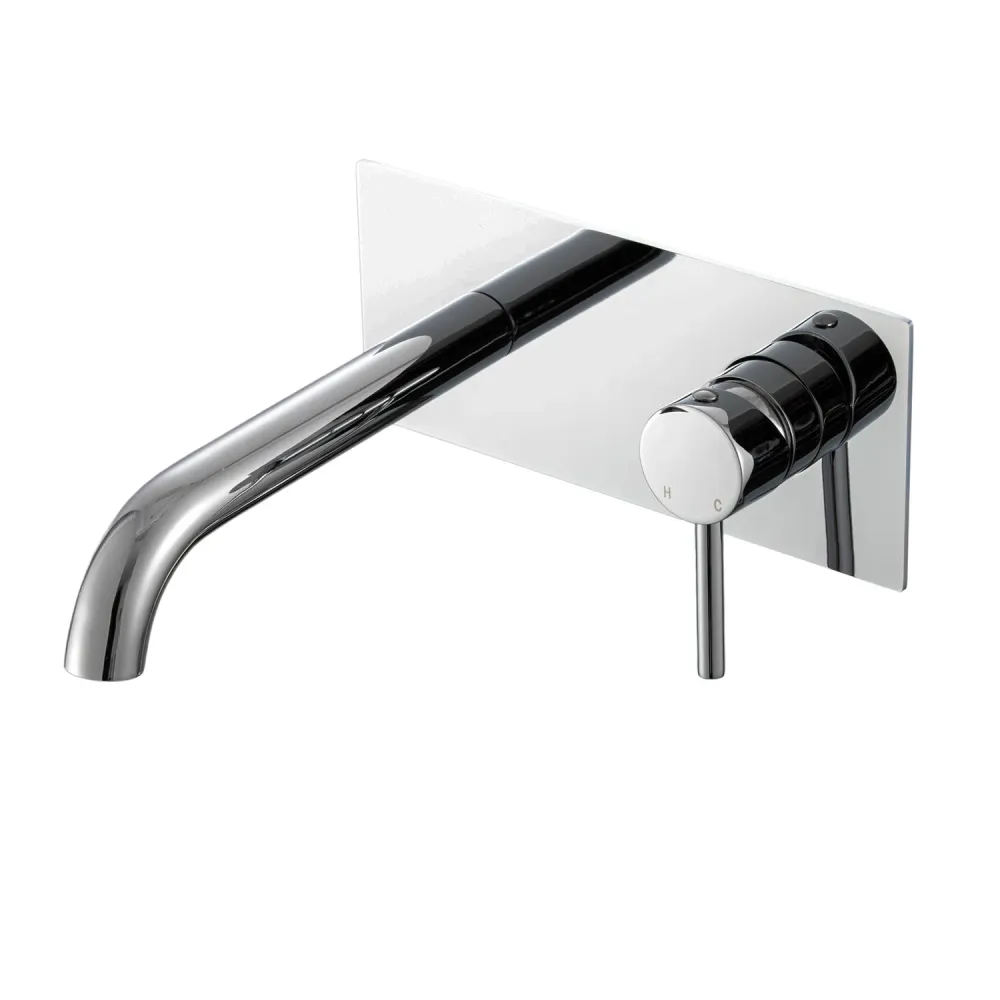 Mezclador lavabo empotrado práctico box serie Moon en latón cromado